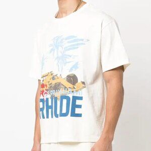 Rhude X The Webster Vintage White Miami Formula 1 Grand Prix Cotton T-Shirt